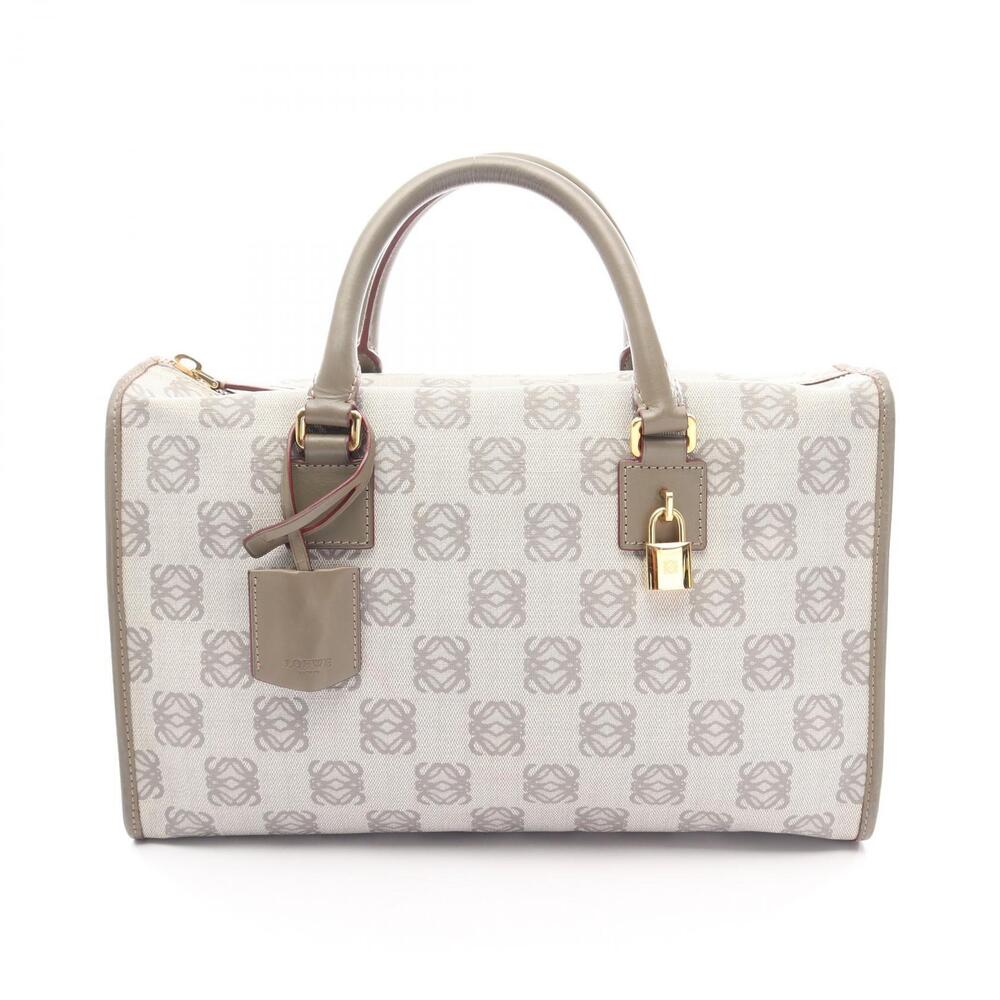 Loewe Anagram Tote Bag Canvas Leather Gray